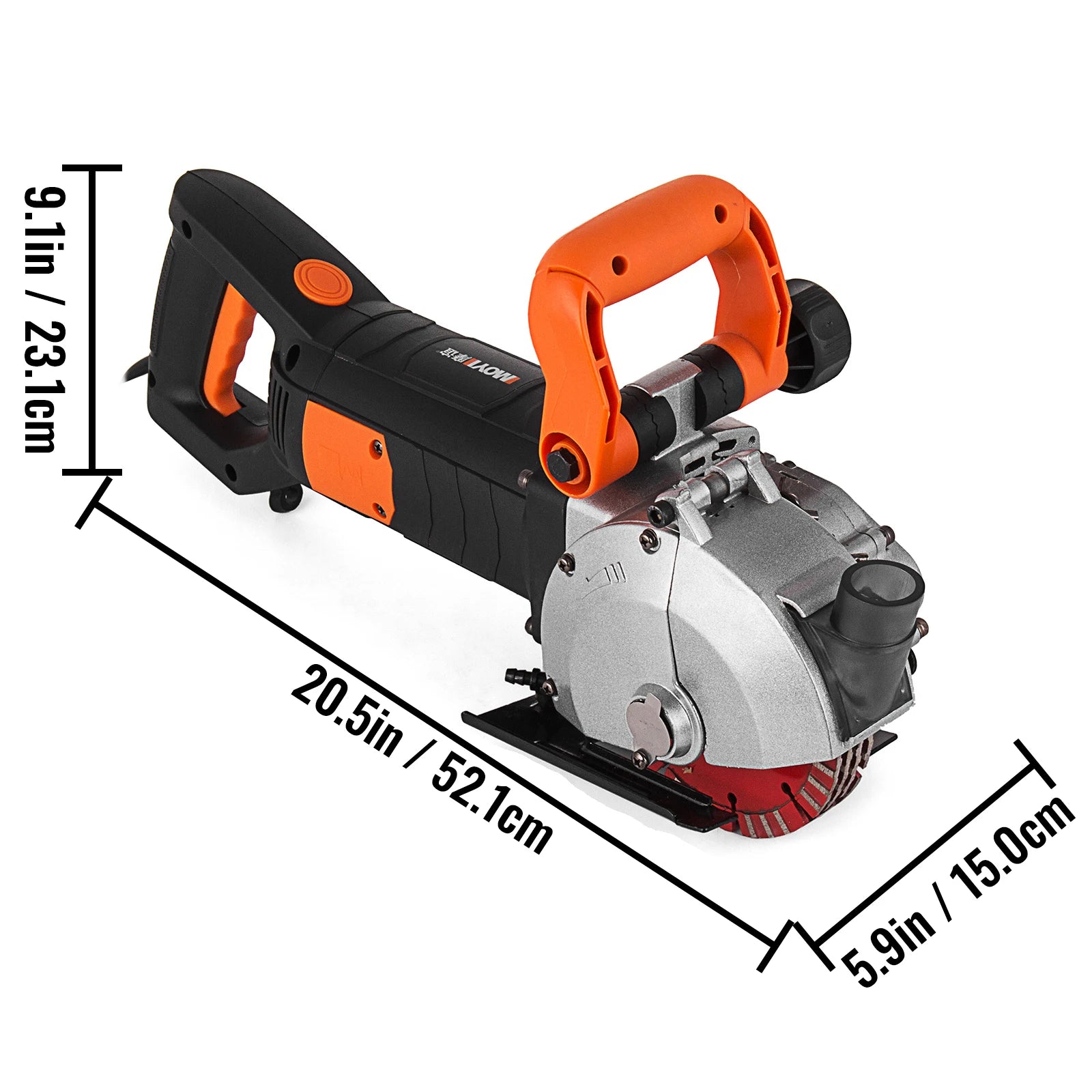 SucceBuy 4800W Wall Chaser Concrete Brick Cutter 5000RPM Electric Seamless Groove Slotter 133mm Circular Saw Blades Power Tools