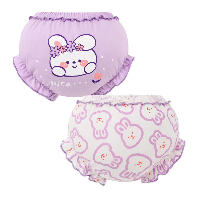 2 Piece/Lot Summer Baby 100% Cotton Shorts Kids Girl Infant Kawaii Cute Cartoon Panties PP Pants 6-24 Months Children Underpants