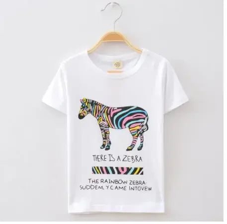 V-TREE Summer Baby Boys T Shirt Cartoon Car Print Cotton Tops Tees T Shirt For Boys Kids Children Outwear Clothes Tops 2-8 Year