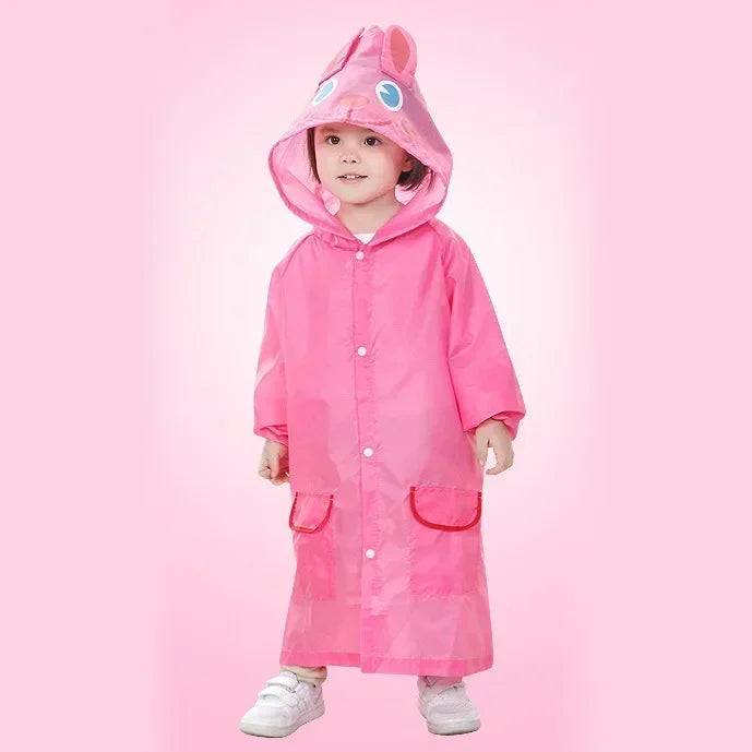 Cartoon Animal Rain Poncho for Kids Outdoor Waterproof Boys Girls Raincoat Rainwear Baby Mackintosh Children Rain Coat