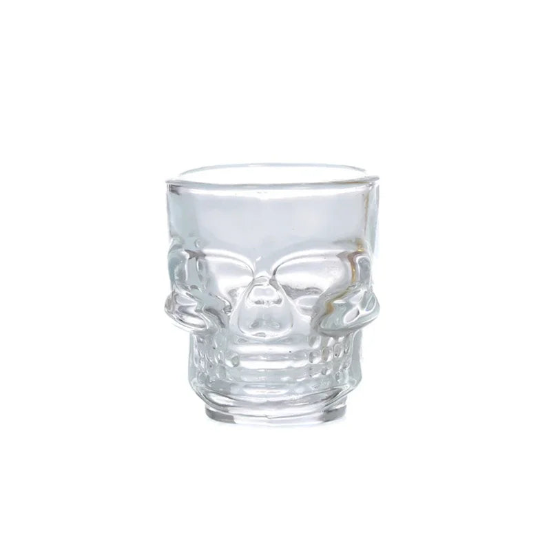 1/2Pcs Skull Head Shot Glass Cup Creative Clear Crystal Wine Cup Liquor Whiskey Vodka Beer Steins for Party Bar Halloween Gifts