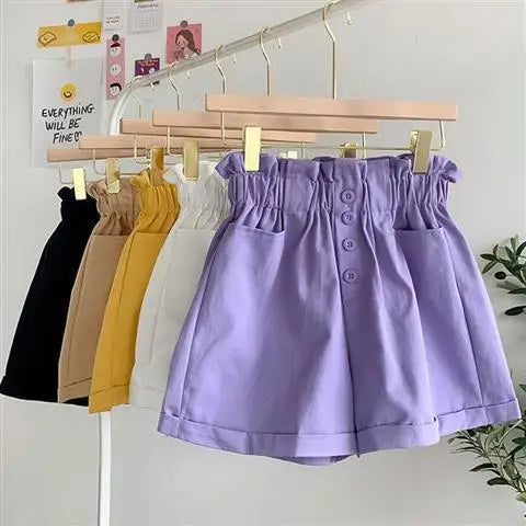 2024 Summer Kids New Girls Shorts Baby Thin Short Pant Trousers Children's Korean Girls Style Casual Clothing 3-12Yrs