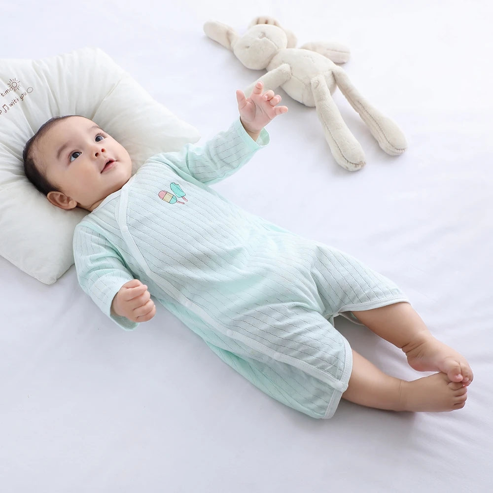 Summer Newborn Baby Homewear Cotton Infant Rompers Soft Baby Bodysuit Breathable Boy Girls Pajamas Baby Clothes 0-18 Months