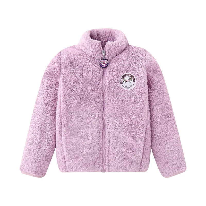 New Teenagers Winter Girls Plush Jacket Solid Color Keep Warm Princess Fur Coat Christmas Gifts 5 6 8 10 12 Years Kids Clothes