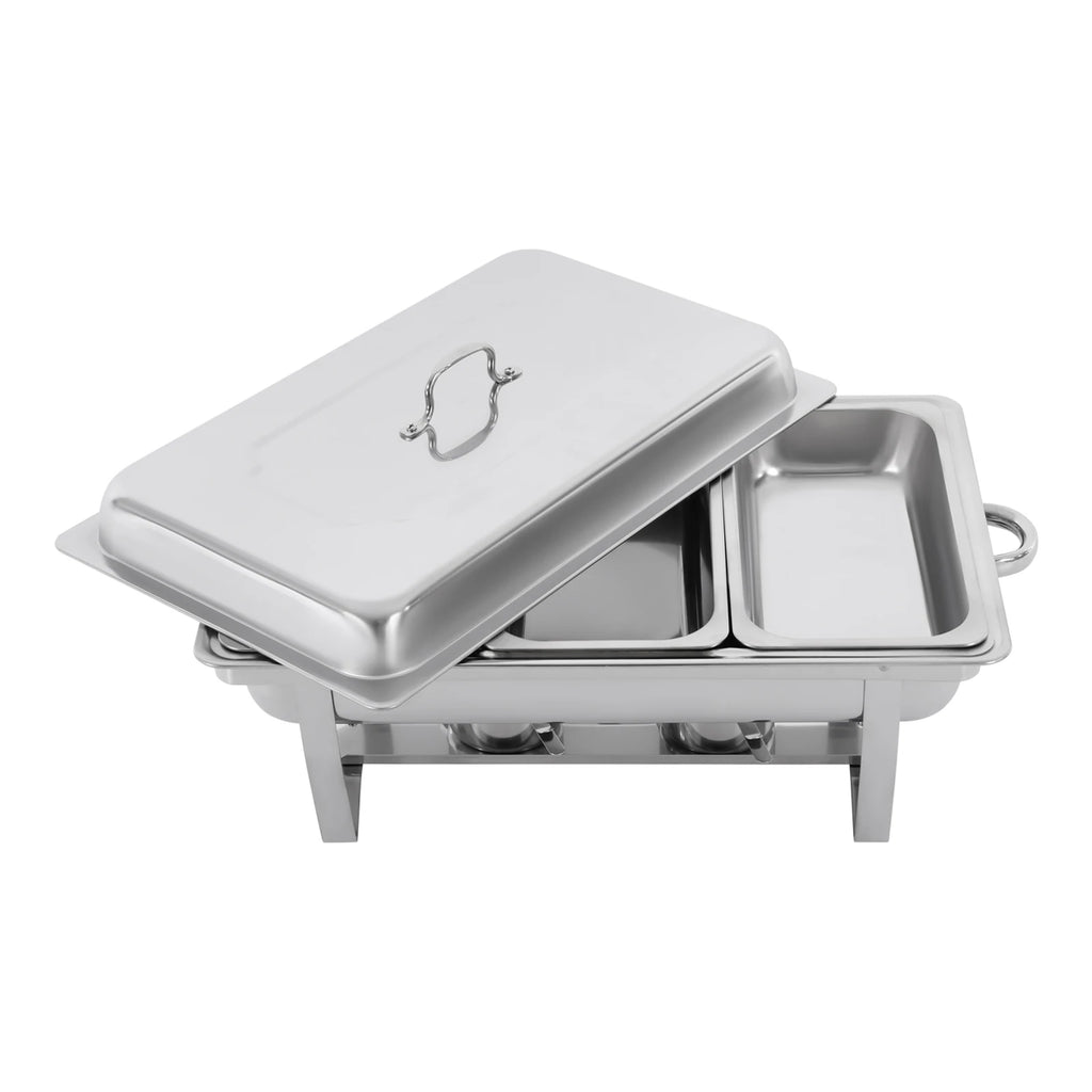 3-Piece Chafing Dish Buffet Set, Three 2.5L/0.66Gal Buffet Servers &amp; Food Warmers, Rectangular, Stainless Steel
