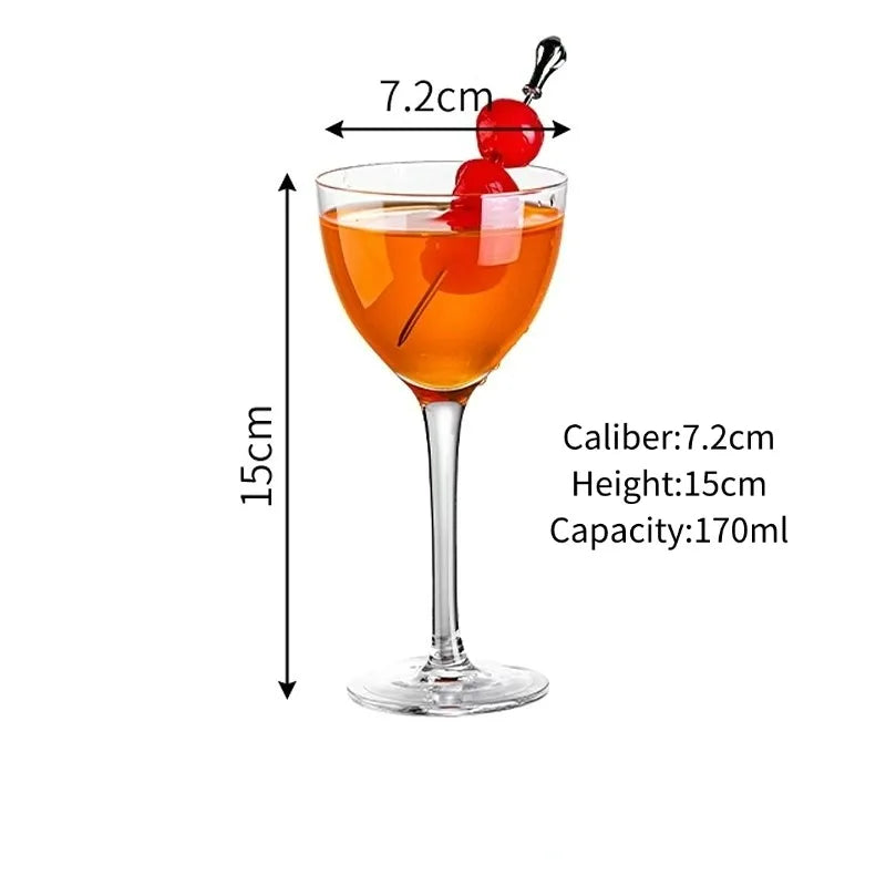 Japanese Handmade Cocktail Glasses Cups, Thin Wine Glass Goblet, Transparent Cocktail Glass Cup, Bar Martini Margaret Glass Cups