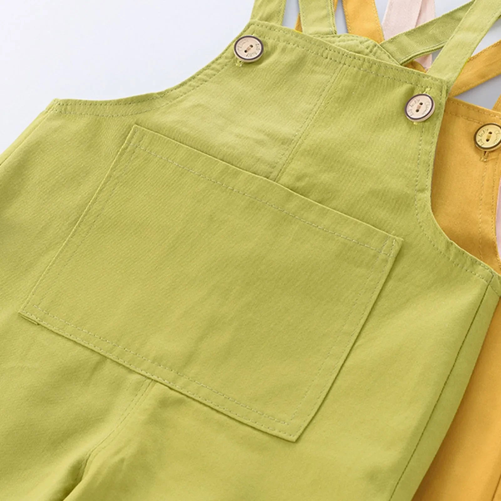 Children Overalls Cotton Thin Suspenders Pants Baby Girls Boys Denim Pants Contrast Casual Loose Girls Overalls Kids Jumpsuits