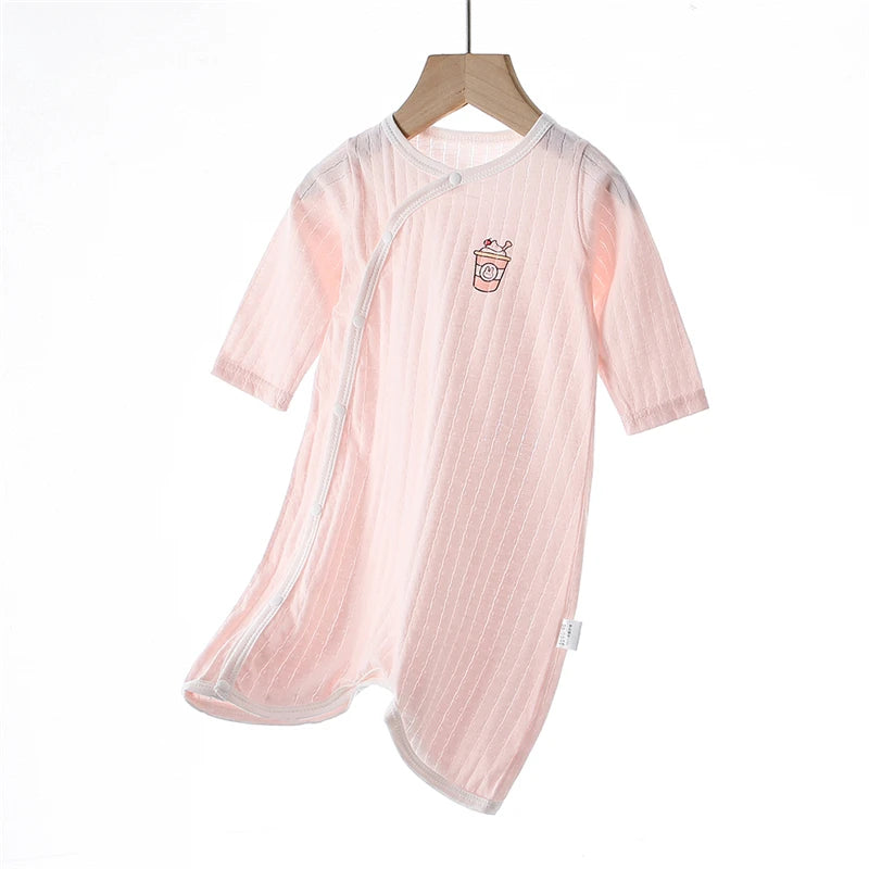 Summer Newborn Baby Homewear Cotton Infant Rompers Soft Baby Bodysuit Breathable Boy Girls Pajamas Baby Clothes 0-18 Months