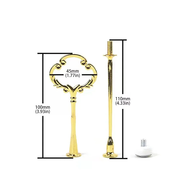 3 Tier Cake Display Stand Hardware Crown Metal Fitting Party Tray Cake Food Dessert Rack Cake Holder for Kitchen Home No Plate