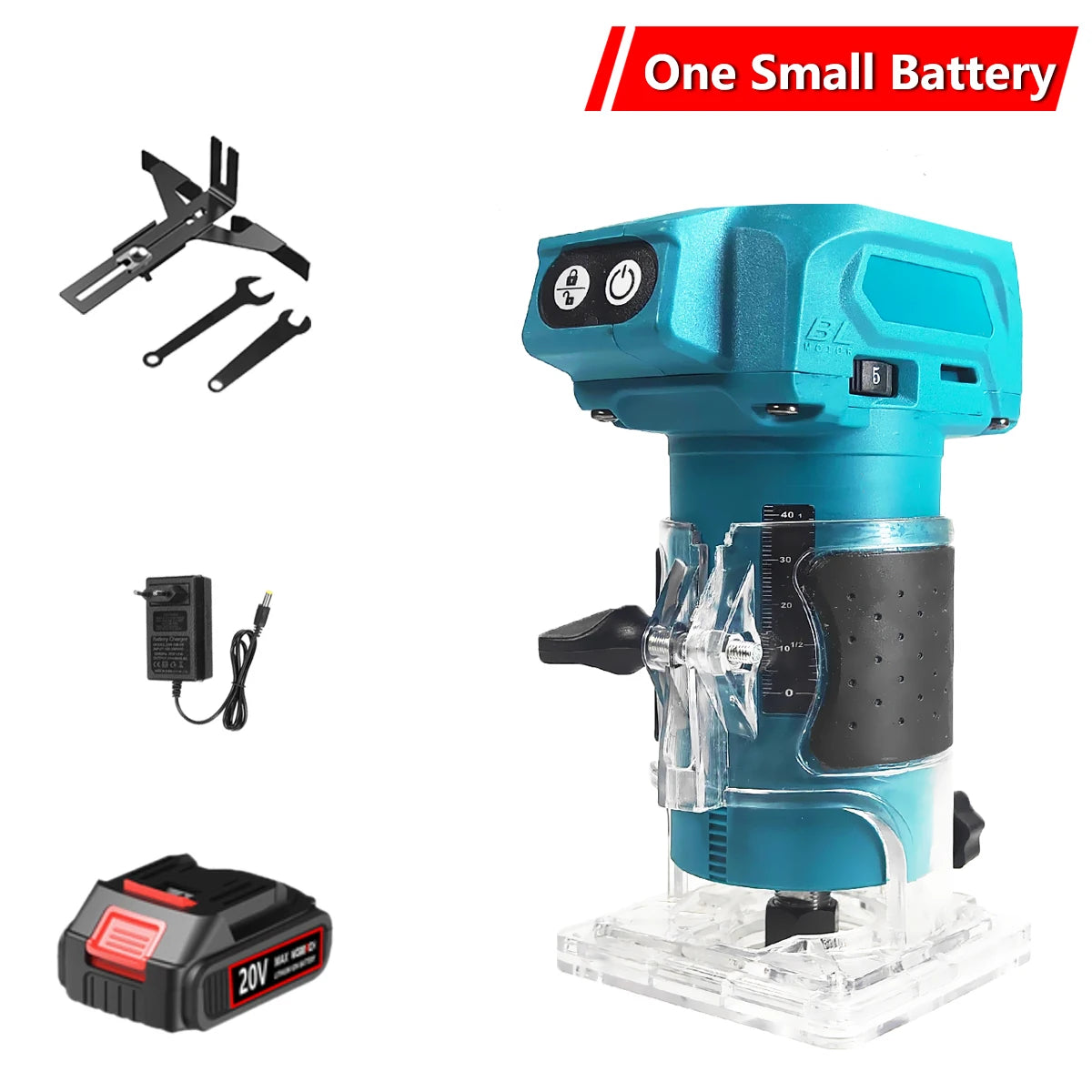 Brushless Cordless Milling Engraving Slotting Machine Speed ​​Adjustment Woodworking Trimming Machine Wood Router Tool for Makita