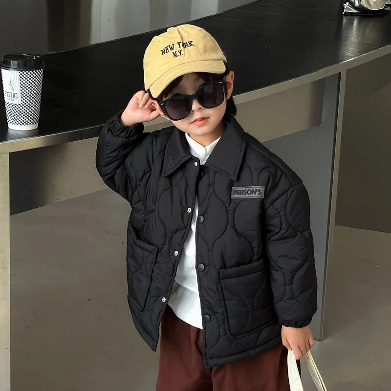 New Kids Cotton Coats Spring Children's Clothing Boys Warm Loose Casual Jackets Autumn Teen Short Cardigan Outerwear 3-10 Years