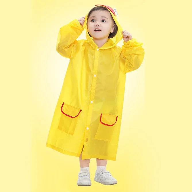 Kids Raincoat Cartoon Animal Style Outdoor Waterproof Children's Raincoat Boys Girls Rainwear Baby Raincoat