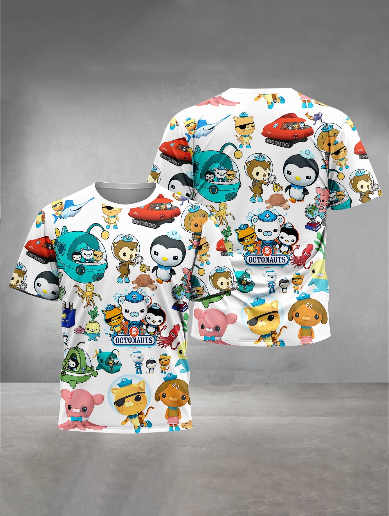 3D Print Cartoon O-octonauts Baby Clothing 5 to 14 Years Male Outdoor Clothes for Children Boy Girl Child T-Shirt Top Shirts