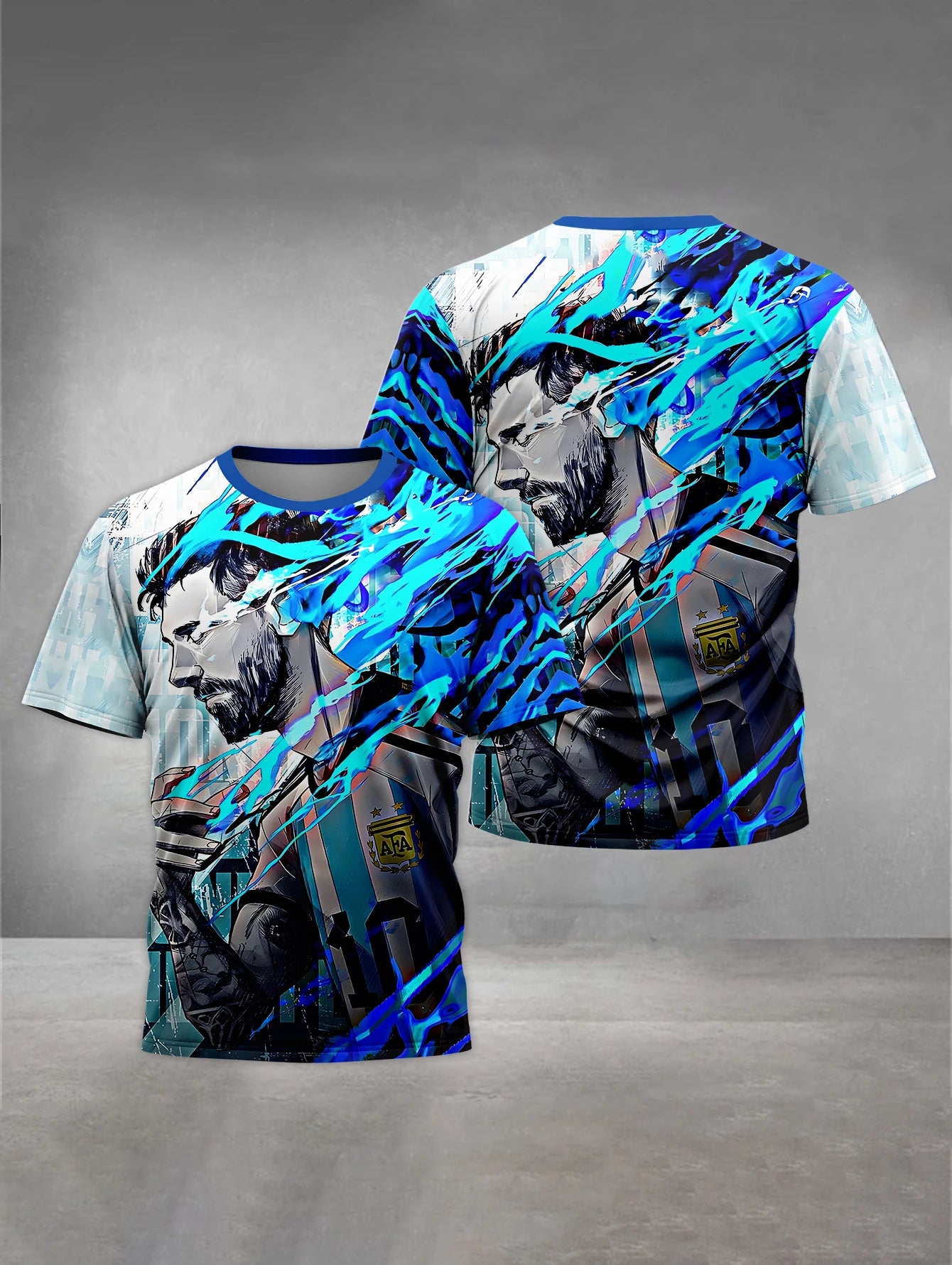 Print Baby Clothing 5 to 14 Years Male Outdoor Clothes for Football Star NO 10 M-MessiS Children Boy Girl Child T-Shirt Top