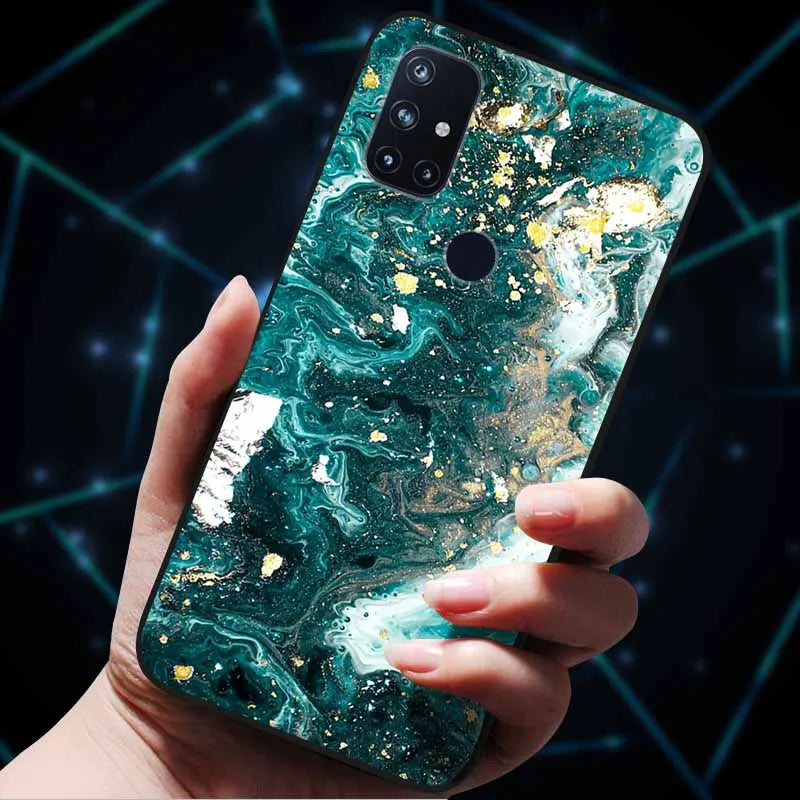 For OnePlus Nord N10 5G Cases N100 N200 Marble Soft Silicone Back Cover for OnePlus Nord N10 N 10 Phone Case Shockproof Coque